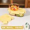 Lonchera de Vidrio Xilekou, Apta para Microondas, Lonchera de Vidrio de Borosilicato de Grado Alimenticio para Trabajadores de Oficina