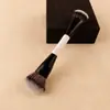 Brocha de Maquillaje Doble Cara Blanco y Negro Más Vendida Transfronteriza, Brocha para Rubor Multifuncional Portátil, Brocha para Base de Maquillaje en Polvo, Brocha para Contorno, Herramienta de Belleza