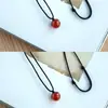 Collar de Cuerda Cristal de Fresa Flor de Durazno para Garantizar Paz Obsidiana Regalo de Buena Suerte Cumpleaños Pareja un BFF Nicho
