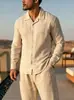 Shorts de lino estilo americano para hombre, pantalones casuales hasta la rodilla, shorts de algodón y lino para primavera/verano, pantalones rectos holgados, suministro transfronterizo