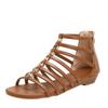 Sandalias de cuña para mujer, verano, nuevas, de suela plana, suela gruesa, tacón medio, moda, casual para mujer, Zapatos Joker para madre, 588-128