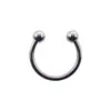 Anillo de Nariz Abierto en Forma de C, Anillo para Pezón, Anillo Vaginal, Joyería para Piercings Corporales de Acero Inoxidable Meier para Ceja, Uña, Dientes Exteriores, Herradura