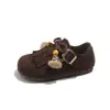 Zapatos de Cuero para Niñas 2026 Primavera Nuevo Estilo Zapatos de Princesa de Suela Blanda para Niñas Pequeñas, Estilo Británico Zapatos Birkenstock Bajos de Moda