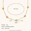 Cadena de Colección Transfronteriza Europea y Americana Cadena de Clip Geométrica Cadena de Cuentas Collar de Flores Acero Inoxidable Chapado en Oro de 18K Colgante de Lujo Ligero Francés