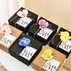 Festival de Mediados de Otoño Orquídea Phalaenopsis Caja de Regalo Negra con Tapa y Base Caja de Recuerdos para Dama de Honor Caja de Regalo para Mejor Amigo Caja de Embalaje para Regalo de Cumpleaños
