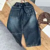 Novos Calças Jeans Largas Lavadas Outono/Inverno 2026 para Crianças Calças Casuais Harem com Corte Curvo Estilo Pai para Meninos e Meninas