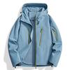 Chaqueta Funcional 3 en 1 para Hombre Estilo Nido de Pájaro para Exteriores, Cortavientos, Impermeable, Ropa de Montañismo con Triple Protección y Logo Termosellado