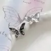 Aleación Circonita Flor Rosa Marca Mariposa Perla Colgante Simétrico Monótono Unilateral DIY Hecho a Mano Collar Accesorios de Joyería