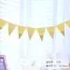 Bandeirola Dourada de Rede Vermelha Atacadista Bandeira Ondulada Decoração de Banner para Festa de Feriado da Amazon Transfronteiriça
