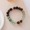 Pulseira de Cristal de Fluorita Verde Natural, Pulseira de Design Original Exclusivo da Moda para Mulheres, Pulseira Versátil e de Alto Padrão