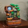 Fonte de Água de Mesa Sala de Estar Moinho de Vento Ornamento de Escritório Paisagem Cenário Ornamento Presente de Inauguração Casa Nova