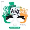 Gafas de Decoración Trébol Irlandés St. Día de San Patricio Fiesta Disfraz Accesorios para Fotos Gafas de Enano Verde Marco