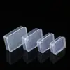 Caixa de armazenamento retangular transparente caixa de plástico para ferragens caixa vazia de PP para equipamento de pesca caixa para partículas de cera material de papelaria caixa de armazenamento para brincos de pino joias