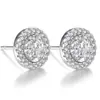 Pendientes de Racimo de Cristal de Diamante Completo Transfronterizos para Hombres, Diseño Único, Acero de Titanio, No se Desvanecen, Versátiles, Joyería Minimalista para Mujeres