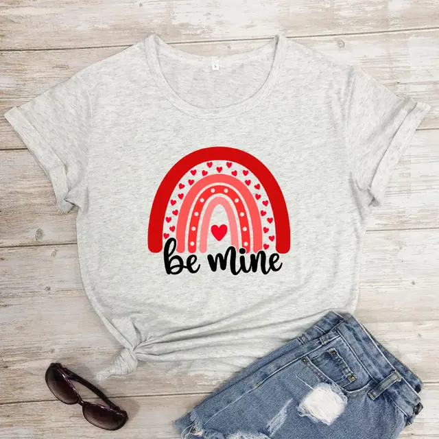 Colored-Be-Mine-Rainbow-T-shir