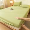 Sábana Bajera Ajustable de Color Estilo Ins Cubierta de Cama de una Pieza Cubierta Antipolvo para Dormitorio de Estudiantes Protector de Colchón Funda de Almohada Universal