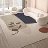 Alfombra de Sala de Estar de Lujo Ligero y Simple, Alfombra de Área Grande de Alta Gama para Sofá y Mesa de Centro, Felpudo Antideslizante, Manta para el Hogar, Dormitorio, Cabecera