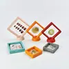 Caja de embalaje con suspensión de película de PE de color, joyero con insignia, caja de exhibición de armadura resistente, joyero para guardar pulseras de jade
