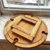 Mesa de Vinho para Piquenique ao Ar Livre Prato de Frutas Secas de Madeira Bandeja Dobrável Mesa de Jantar Portátil Suporte para Taças de Vinho Bandeja de Madeira Maciça