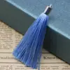Funda para Teléfono Móvil de Poliéster Ecológico con Borla Pequeña Vertical Suave Anti-Arrugas con Pinchos Llavero con Borla Colgante para Bolso Borla de Seda de Hielo