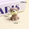 Lindo cachorro tridimensional de dibujos animados, accesorios de resina para bricolaje, llavero colgante para coche, pequeños adornos, materiales decorativos.