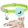 Amazon Apple Airtag Collar para Gato Rastreador de Posicionamiento Cubierta de Silicona Tres Seda Reflectante Bolsa Campana Perro Mascota
