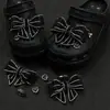 Compatible con Crocs Cadena Dorada con Purpurina Lujo Ligero Pedrería Accesorios DIY Flores para Zapatos Decoración de Girasol Hebillas para Zapatos Mayoreo