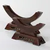 Soporte Base Ping An Kou Madera Maciza Soporte Redondo para Adornos Plato de Cerámica Bi de Jade Rodaja de Jade Pasteles Redondos de Piedra Estante de Almacenamiento
