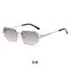 Gafas de Sol Poligonales Metálicas Retro de Montura Fina para Mujer, Gafas de Sol Estilo Calle Celebridad de Internet, Gafas de Sol Versátiles de Moda Europeas y Americanas