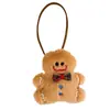 Colgante de peluche navideño caricatura muñeca linda pequeña adorno regalo pequeño etiqueta de nombre colgante navideño