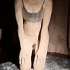 Meias Inteiras Qinghe de Cinco Dedos Malha 912 8D Brilhantes Sedosas Lisas Meias Inteiras Body Sexy de Corpo Inteiro com Dedos Separados