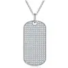Collar con Colgante de Moda para Hombre de Estilo Hip-Hop Europeo y Americano Transfronterizo, Chapado en Platino de Plata 925 con Moissanita, Que Puede Pasar la Prueba de Diamantes