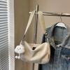 Bolso cruzado para desplazamientos transfronterizos, Bolso tipo dumpling simple, casual y versátil, Portátil, moderno, Bolso de hombro estilo deportivo para estudiantes, Bolsa de tela