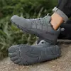 Zapatos de Cinco Dedos con Punta Ancha, Zapatos de Senderismo, Zapatos de Senderismo, Zapatos de Tejido Fly-Knit, Zapatos Deportivos Casuales para Hombre, Zapatos de Caminar Antideslizantes, Zapatos para Ciclismo al Aire Libre