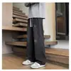 Jeans Rasgado Elástico na Cintura para Homens, Primavera e Outono 2026, Calça Reta, Novo Estilo Americano Larga Casual Tendência