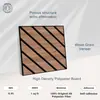 Panel de celosía con veta de madera de PVC transfronterizo, panel de aislamiento acústico de fibra de poliéster, panel absorbente de sonido de fieltro autoadhesivo, decoración de fondo de pared de celosía