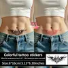 Pegatinas de tatuaje temporales cross-border de alas de corazón color cambiante, impermeables y de larga duración, para pecho, abdomen y cintura, decoración sexy estilo ins