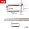 Grillete en D de Acero Inoxidable 304 Grillete en Forma de Arco Hebilla de Elevación Marina Anillo de Conexión para Cable de Acero M4-M38
