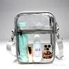 Bolsa Transversal Transparente Pvc Transparente Concerto Esportes Bolsa de Ombro Carteiro com Zíper Ajustável para Homens e Mulheres