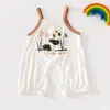 Mameluco de Bebé con Tirantes, Nuevo Estilo de Verano, Mameluco Tipo Chaleco Delgado para Bebés, Sin Mangas, Entrepierna Abierta, Traje Transpirable para Gatear