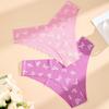 Braguitas Brasileñas Sexy de Seda Helada con Estampado de Mariposas Dulces Transfronterizas para Mujer, Deseo Puro Algodón Puro Transpirables Sin Costuras de Cintura Baja