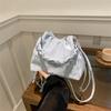 Bolso de hombro sencillo de estilo coreano de color liso para mujer, primavera y verano 2024, diseño de nicho, bolso cruzado con múltiples combinaciones, bolso tipo cubo para mujer