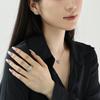 Europa e Estados Unidos S925 Brincos de prata esterlina Anel Colar Feminino Amor requintado Cheio de incrustações de zircônio Moda Terno Sense de alta qualidade