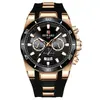 Reloj Multifuncional de Recompensa, Reloj Deportivo Luminoso para Hombre, Reloj de Cuarzo Impermeable, Elegante Reloj para Hombre con Correa de Silicona de Cinco Manecillas