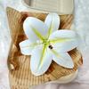 Simulación de pequeña cabeza de flor de lirio, película de impresión 3D, simulación de flor de lirio, caja de regalo DIY, horquilla, tocado, zapatos, flor al por mayor