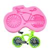 Bicicleta forma molde de silicone dobra bolo de açúcar chocolate molde decorativo DIY panificação molde