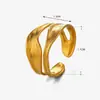Anillo Abierto Minimalista de Banda Ancha Hueca Elegante con Diseño Geométrico de Nicho Lele Jewelry Estilo de Lujo Ligero Anillo para Mujer