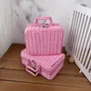 Maleta de Rattan Sintético Cor Vintage Cesta de Piquenique Vintage Caixa de Armazenamento Adereços para Fotos Caixa de Presente Acompanhante Dama de Honra Padrinho