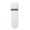 Calcetines de Verano Finos y Transpirables para Mujer, Calcetines de Maternidad sin Costuras que Absorben el Sudor, Calcetines Blancos de Verano hasta la Pantorrilla con Rayas de Malla