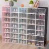 Caixas de Armazenamento Visuais Transfronteiriças, Caixas de Sapato Estilo Simples, Venda Direta de Fabricantes, Armários Organizadores de Sapato de Plástico, Caixas de Exposição Atacado